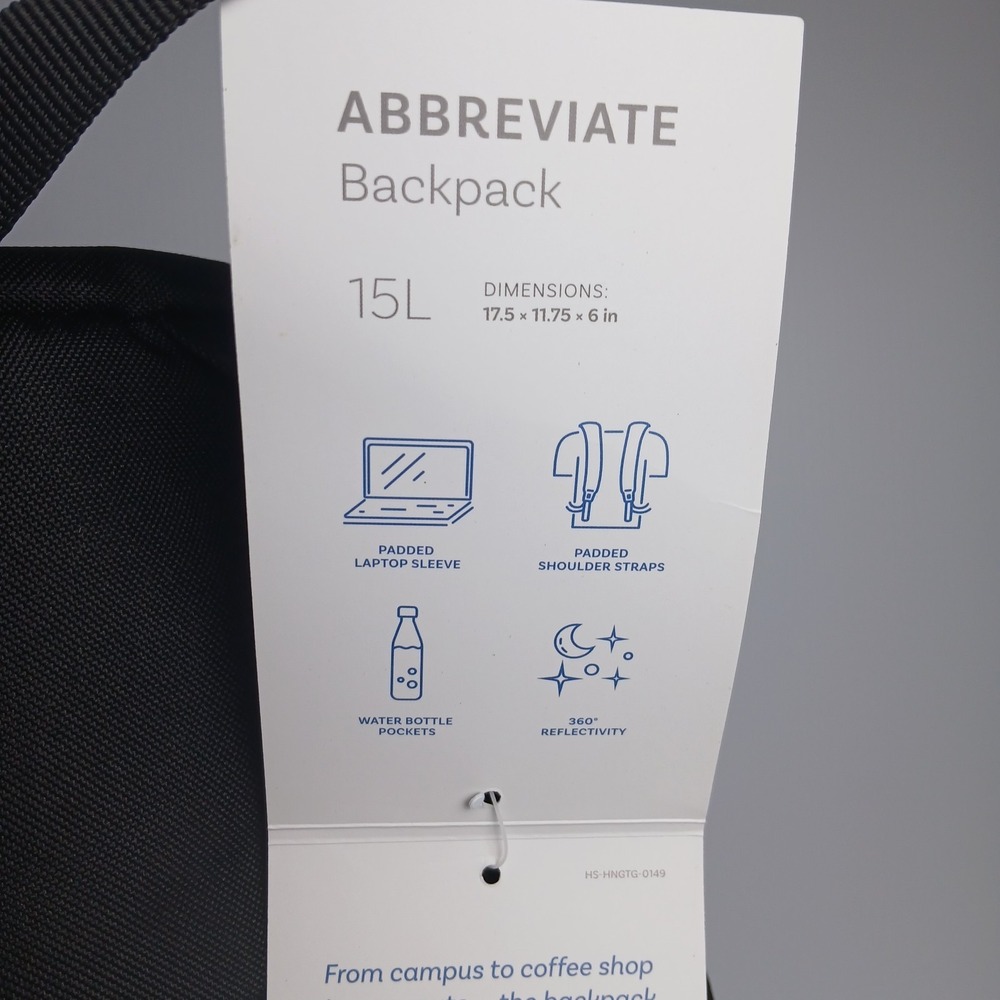 High Sierra Abbreviate Backpack, Laptop Bookbag for Travel One Size Black New - Picture 12 of 13